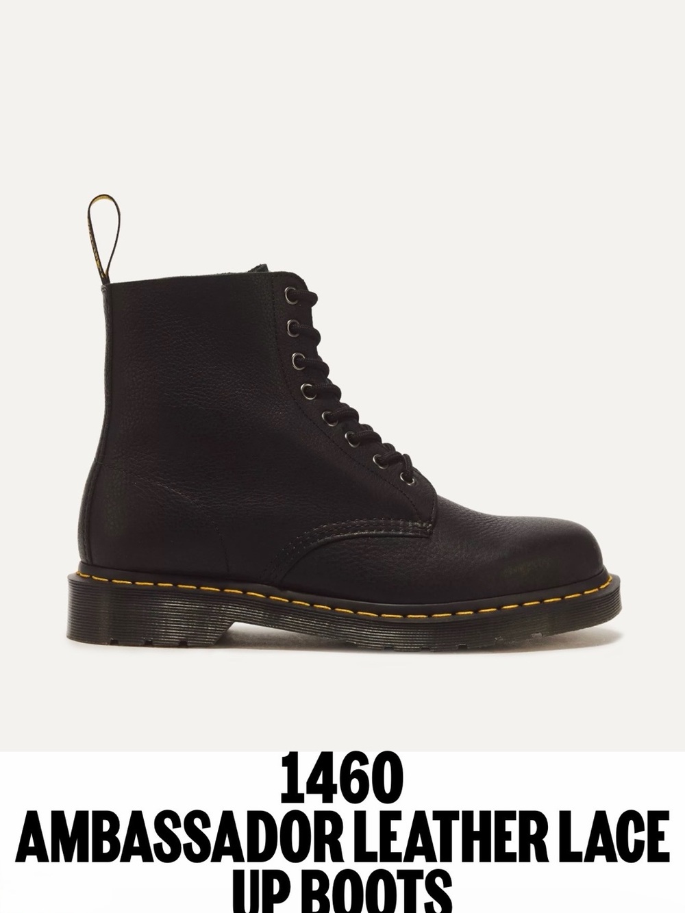 Dr. Martens 1460 Black Ambassador Leather Lace-Up Boots – Women’s Size 7